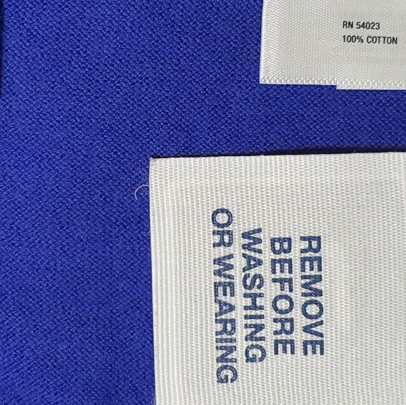 GAP Blue Button Down Cardigan with V-neckline and Ribbed Hems. - Picture 7 of 10